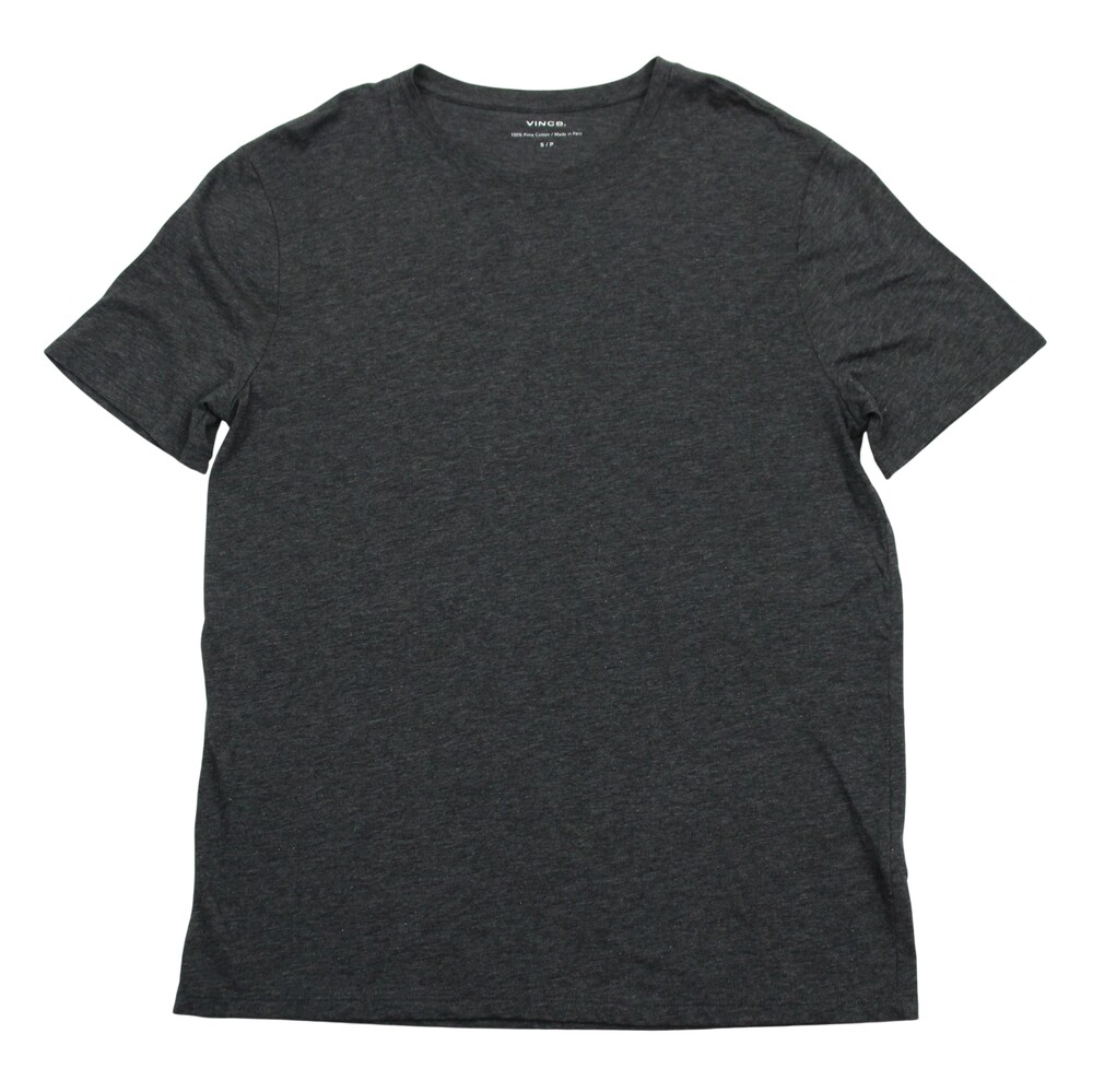 Vince Pima Cotton T Shirt Mens Small Gray Crew Neck Tagless Peru Short Sleeve